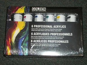 Golden 6 professionelle Acrylfarben 2-Unzen Tuben  - Bild 1 von 1