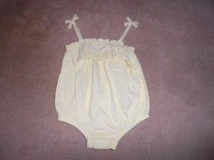 NEW, BABY GIRLS MODERN MOMENTS BUBBLE ROMPER, YELLOW, 12M - Picture 1 of 2