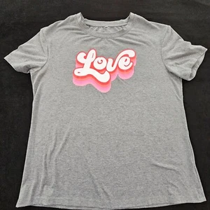 Love graues Kurzarm Tri-Blend T-Shirt Damen XL - Bild 1 von 8