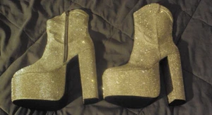 Dollskill Western Treasures Platform Boots size 13 crossdresser rhinestone - Picture 1 of 9