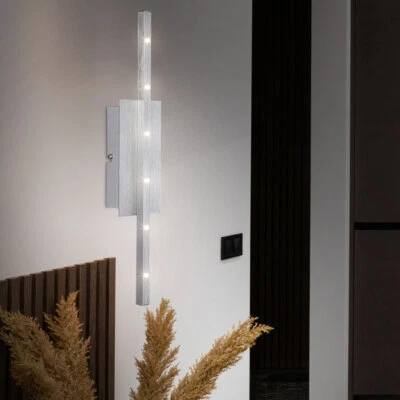 Applique Lampada Da Parete Design LED Per Soggiorno Alluminio Spazzolato B 8 Cm - Immagine 1 di 4