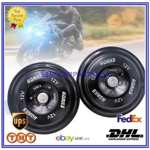 Bocina eléctrica compacta súper ruidosa negra 12V 115DB 2 piezas para coche SUV - Imagen 1 de 4
