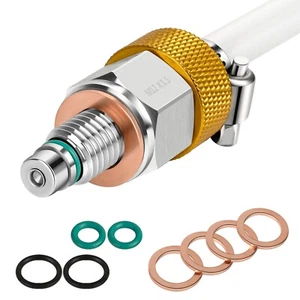 Tapón de válvula magnético de liberación rápida de acero inoxidable M12 x 1,5 con tubo de drenaje - Imagen 1 de 6