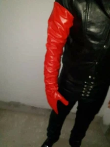 Long Real Leather Opera Gloves Evening Fantasy Size XL B5 - Picture 1 of 6