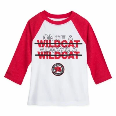 Camiseta Raglán Disney Niños Blanca Escuela Secundaria Musical East High Wildcats S 5/6 Foto 1 de 3