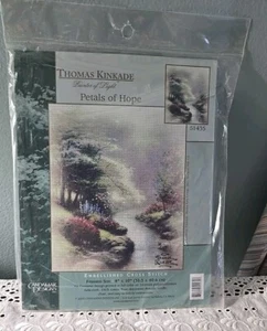 Petals Of Hope Thomas Kinjade Embellished Cross Stitch 8 X 10 Kit - Picture 1 of 5