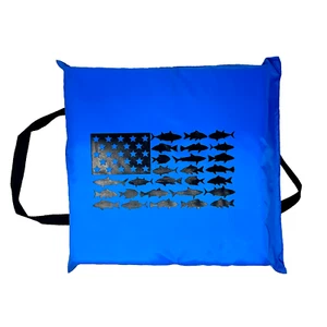 Blue Throw Cushion - US Coast Guard Approved - American Fish Flag - Bild 1 von 3