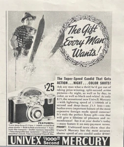 1939 Univex Kamera Vintage Printanzeige Super Speed Candid Das Geschenk Jeder Mann will - Bild 1 von 1