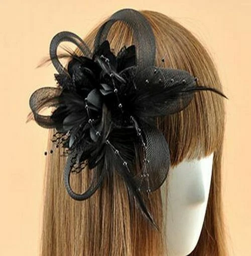 1 pieza Nupcial Pluma Fascinador Tocado Novia Cóctel Pinza para el Pelo Prendedores Mujeres Boda Foto 1 de 4