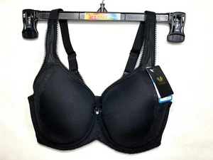 NWT Wacoal Women's 32DDD Retro Chic Seamless Underwire Contour Bra 853186 Black - Picture 1 of 7