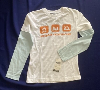 Camiseta Joe Boxer Talla S Invierno Campamento Dormir Top Cuello en V Manga Larga Pullover Algodón Foto 1 de 4