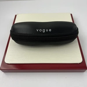 VOGUE Sunglasses & Glasses Case- Black Zipper Closure Hard Case  - Picture 1 of 7