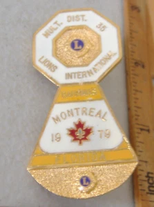 MULT. DIST. 35~LIONS INTERNATIONAL~MONTREAL 1979~BAHAMAS~FLORIDA~ LIONS CLUB PIN - Picture 1 of 4