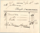 Handwritten Receipt Antique 1840 William H Franklin New York NY Sullivan Amorta