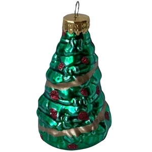 De colección C y D Adorno de Árbol de Navidad Soplado Vidrio Plateado Colgante Conífera - Imagen 1 de 8