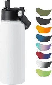 Stainless Steel Insulated Water Bottle, 18oz Double Wall Vacuum Water Leak Proof - Picture 1 of 7