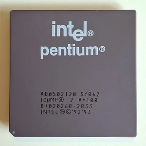 CPU Classic: Intel Pentium 120 MHz A80502120 SY062 - Schöne Retro CPU - Picture 1 of 2