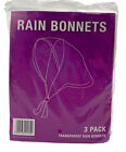 Clear Rain Bonnets Hood Hair Protection Festival Party Shopping Pack Of - 3