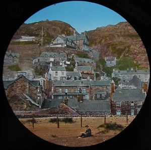 Linterna Mágica de Vidrio Diapositiva BARMOUTH FROM THE SHORE C1890 FOTO VICTORIANA GALES - Imagen 1 de 2