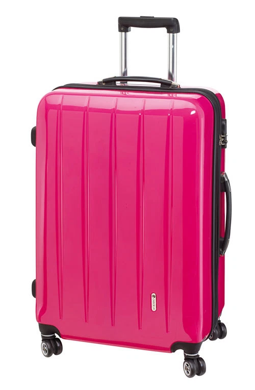 Trolley Boardcase 50 cm Koffer Trolly Handgepäck mit TSA London carbon / pink - Bild 1 von 1