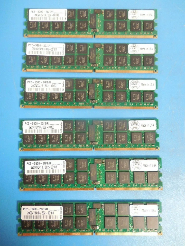 CMTL 39C947341B / 802-00103 2GB 240p PC2-5300 Registered ECC DDR2-667 DIMM  - Image 1 of 4