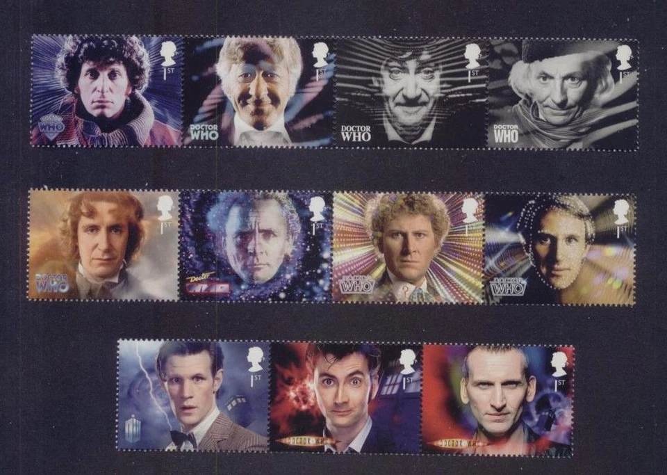 SG 3437-3447 GB MNH MINT STAMP SET 2013 DOCTOR DR WHO 11 DOCTORS - Image 1 of 1