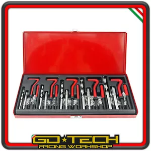 KIT RIPARAZIONE FILETTI ELICOIDI MASCHI RIPRISTINA FILETTATURE M5 M6 M8 M10 M12 - Afbeelding 1 van 8