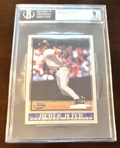 Topps Super Chrome Hof Derek Jeter BGS 9 1998 perfectamente centrado se ve una joya ¡Como nuevo! - Imagen 1 de 2