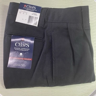 Pantalones Chaps Nuevos con Etiquetas Aprobados por la Escuela Negros Plisados Frontales Talla 10 Delgados Foto 1 de 4