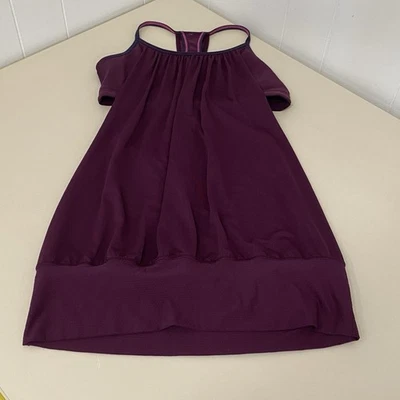 Camiseta sin mangas Lululemon No Limits para mujer S/M ciruela púrpura estante sujetador malla fluida Foto 1 de 4