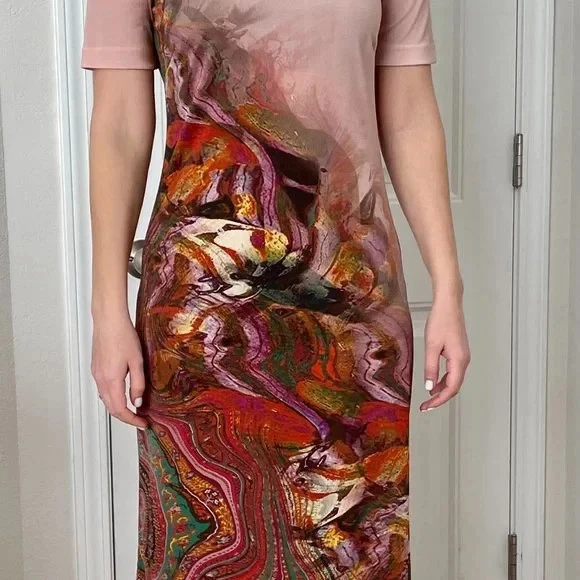 Vestido midi estampado maravilhoso ETRO para tamanho M - Imagem 1 de 4