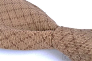 NWT - POLO RALPH LAUREN Vintage VTG Beige Check 100% LINEN Luxury Tie - 3.25" - Picture 1 of 5