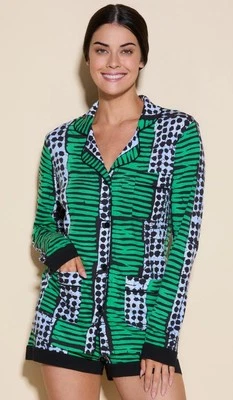Cosabella Printed 3 pockets long sleeve top - Image 1 of 4