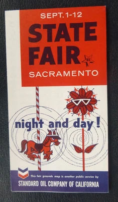 1965 California State Fair n/road  map Chevron  oil gas - Image 1 of 3