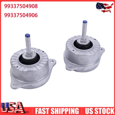 Pair Set of 2 Engine Mounts for Porsche 911 996 Carerra 1999-2005 99337504908 - Image 1 of 4