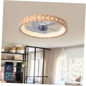 Flush Mount Ceiling Fans with Lights and Remote/APP, 20" Modern Low Profile - Picture 1 of 8