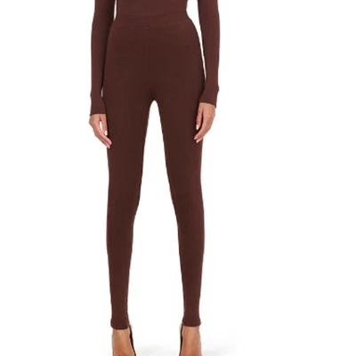 NWOT Naked Wardrobe Women’s NW Sculpt Ankle Leggings Chocolate Brown Size S - Image 1 of 4