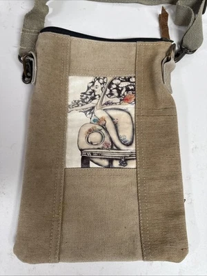 Bolso Bandolera Vintage Addiction Para Mujer Slug Bug Hippie Flor Multicolor Lona Foto 1 de 4