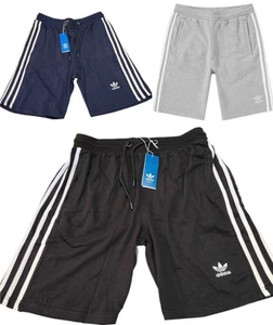 ADIDAS SUMMER BRAND NEW THREE STRIPE SWEAT SHORTS - Picture 1 of 3