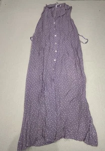 Abito viola senza maniche April Cornell vintage Y2K Cottage core floreale piccolo A1 - Foto 1 di 7