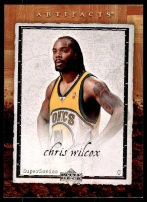 Artefactos de cubierta superior 2007-08 baloncesto Chris Wilcox. Seattle SuperSonics #90 Foto 1 de 2