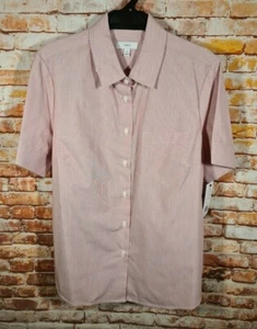 BNWT Ladies Sz 24 NNT Brand Red Stripe Short Sleeve Style Uniform Shirt - Picture 1 of 2