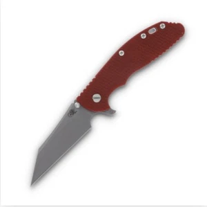 Rick Hinderer Knives XM-24 SKINNY Wharncliffe Working Finish, Red G-10 - Picture 1 of 3