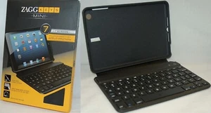 NEW ZaggKeys Apple iPad Mini 7" BLACK Folio Bluetooth Keyboard & Case Stand zagg - Picture 1 of 11