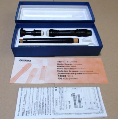 YAMAHA YRS-83 Soprano Recorder Wooden Ebony Instrument Japan Authentic New - Image 1 of 3