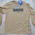 Chemise à manches longues Deadstock Navy Gold vintage St Louis Rams Spell Out XL NEUF