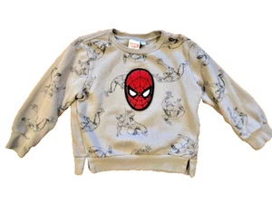 Spiderman Sweatshirt Gray Kids Size 5T - Picture 1 of 4