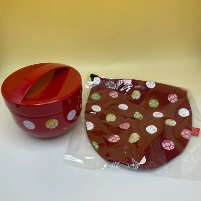 Bento Lunch Box Donburi with bag case JAPAN Rabbit red SKATER - Image 1 of 4