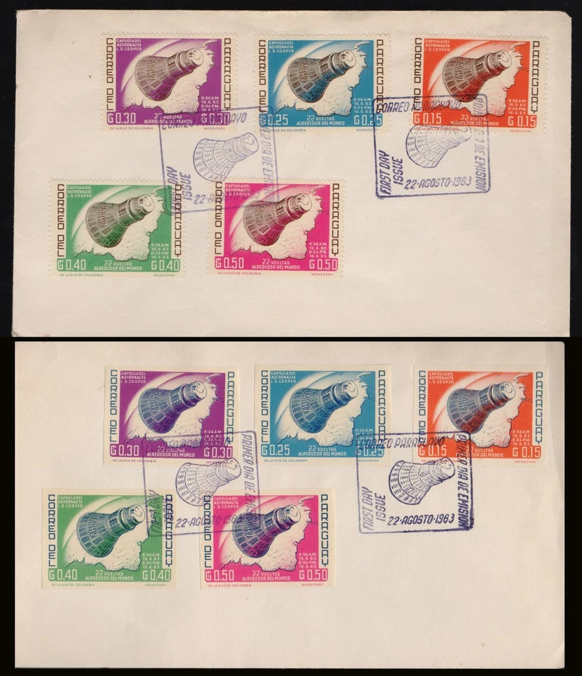 ASTRO-COVER-1963-PARAGUAY-PROJECT MERCURY FLIGHT OF L.GORDON COOPER-FDC - Image 1 of 3