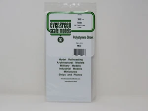 Plain Styrene Sheet .06" Thick 6" x 12" (1) Evergreen Scale Models #9060 - Picture 1 of 2